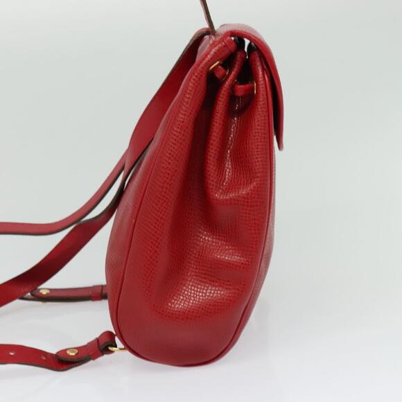 DIOR Backpack Leather Red Gold - Picture 5 of 12